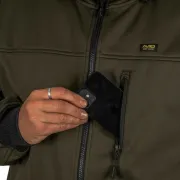 Jacheta Avid Carp Thermite Soft Shell Hoodie, Kaki