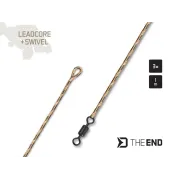 Montura Delphin The End Leadcore Swivel, 100cm, 45lbs, 3buc/set