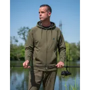 Hanorac cu Fermoar Fox Collection Zipped Hoody, Verde