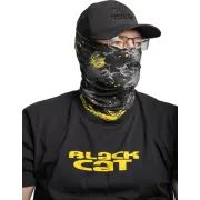 Bandana Black Cat Snood, Black/Yellow