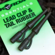 Set Clipsuri Plumb si Conuri Antitangle Korda Essentials Lead Clips & Tail Rubbers, Camo Green,5buc/plic