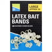 Inele Elastice Preston Latex Bait Bands, Clear, 50buc/Plic