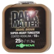 Fir Textil Cu Camasa Korda Dark Matter Super-Heavy Tungsten Coated Hooklink Gravel Brown, 10m