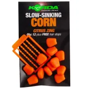 Porumb Flotant Korda Slow-Sinking Corn + Free Hair Stops, 12buc/plic