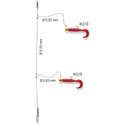 Zebco Pilk-Rig Rotation III, 0.7mm, 0.65mm, Nr.2/0