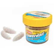 Viermi Artificiali Berkley PowerBait Maggot, Culoare Alb