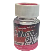 Shaduri Magic Trout T-Worm P-Tail Chilli-Cheese, Neon Pink, 6.5cm, 6buc/borcan