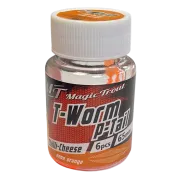 Shaduri Magic Trout T-Worm P-Tail Chilli-Cheese, Neon Orange, 6.5cm, 6buc/borcan