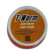 Shaduri Magic Trout T-Worm P-Tail Chilli-Cheese, Neon Orange, 6.5cm, 6buc/borcan