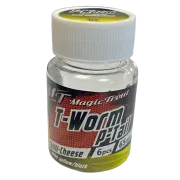 Shaduri Magic Trout T-Worm P-Tail Chilli-Cheese, Neon Yellow Black, 6.5cm, 6buc/borcan