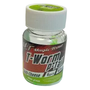 Shaduri Magic Trout T-Worm P-Tail Chilli-Cheese, Neon Green, 6.5cm, 6buc/borcan