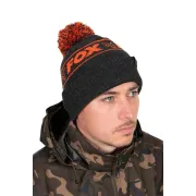 Caciula Fox Collection Bobble Hat, Black & Orange