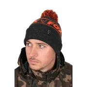 Caciula Fox Collection Bobble Hat, Black & Orange