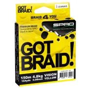 Fir Textil Spro Got Braid, Galben, 150m
