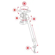 Suport Sonar si Sonda Berkley Fish F.Holder with Tele Transducer Arm S