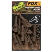 Clipsuri plumb pierdut Fox Edges Camo Safety Lead Clip and Pegs, Nr.10