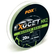 Fir Textil Fox Exocet MK2 Marker Braid Green 0.18mm, 9.07kg, 300m