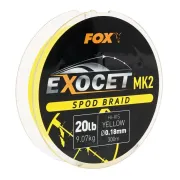 Fir Textil Fox Exocet MK2 Spod Braid Yellow, 0.18mm, 9.07kg, 300m