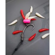 Viermi Artificiali Fox Pop Up Maggots, Rosu si Alb, 20buc/plic