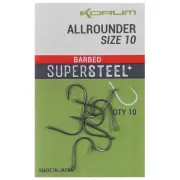 Carlige Korum Allrounder Supersteel Barbed, 10buc in plic