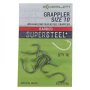 Carlige Korum Supersteel Grappler Hooks Barbed, 10buc-plic