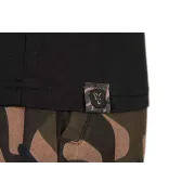 Tricou Pescuit Fox Black/Camo Logo T-Shirt