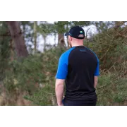 Tricou Pescuit Preston Raglan Lightweight T-Shirt, Black & Blue