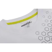 Tricou Matrix Hex Print - White