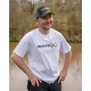 Tricou Matrix Hex Print - White