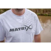 Tricou Matrix Hex Print - White
