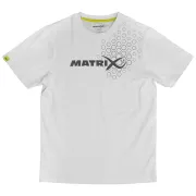 Tricou Matrix Hex Print - White