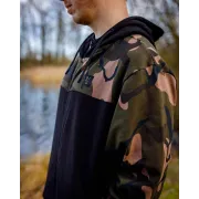 Hanorac Fox Light Weight Black Camo Split Zip Hoody