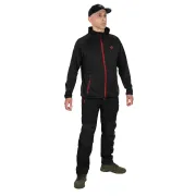 Pantaloni Lungi Fox Rage Pro Series Soft Shell Trousers, Storm Grey & Chilli Red
