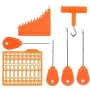 Kit Complet Crosete + Burghiu + Intinzator + Opritoare+Dispozitiv Legat Bucle Pescuit Nonstop, 7 piese/blister