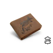 Portofel din Piele Delphin Carp Classic Wallet, Dark Brown