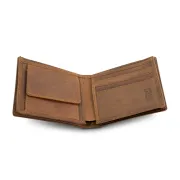 Portofel din Piele Delphin Carp OutLine Wallet, Dark Brown