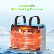 Acumulator,Baterie LifePo4 Roypow 12V 100AH Pentru Motoare Barci-Trolling