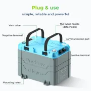 Acumulator,Baterie LifePo4 Roypow 12V 100AH Pentru Motoare Barci-Trolling