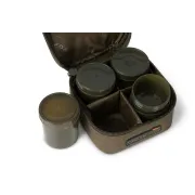 Geanta Momeala Fox Voyager 6 Pot Hookbait Case, 17x17x10cm