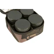 Geanta Momeala Fox Camolite 6 Pot Hookbait Case, 17x17x10cm