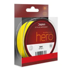 Fir Textil Delphin HERO 4, Galben Fluo, 117m
