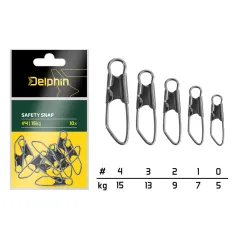 Agrafa Rapida Delphin Safety Snap, 10buc/plic