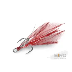 Ancore Delphin B!RD Hook Triple, Rosu, 3buc/plic