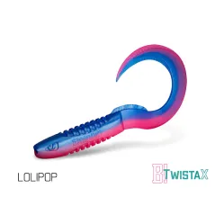 Twister Delphin Twistax Eeltail UVS, 6cm, 5buc/plic, Culoare Lolipop