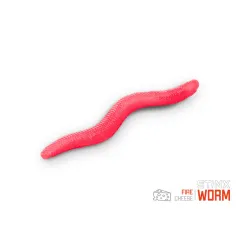 Worm Vierme Delphin B! StinxWORM, 4cm, 50buc/borcan, Aroma Branza, Culoare Fire