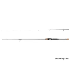 Lanseta Delphin Hardz 2.30m, până la 60g, 2 tronsoane