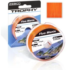 Fir Monofilament Zebco Trophy Fluo Manie, Fluorescent Red, 250m-300m