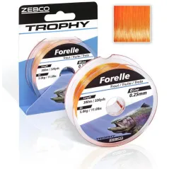 Fir Monofilament Zebco Trophy Trout, Fluorescent Orange, 300m