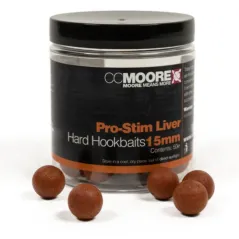 Boilies Tari de Carlig CC Moore Pro-Stim Liver Hard Hookbaits, 24mm 15buc/borcan