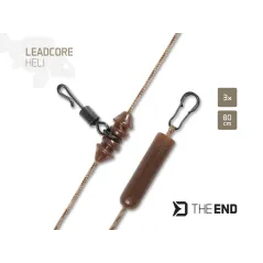 Kit montura leadcore Delphin THE END Leadcore HELI, 80cm,45lbs,3buc/plic